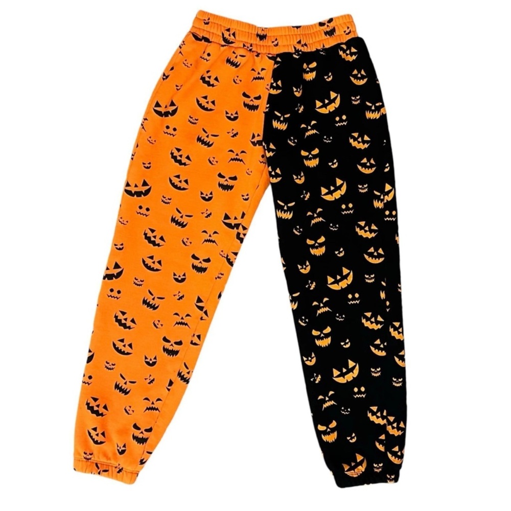 Halloween Pumpkin Print Pants